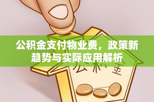 红桥公积金支付物业费，政策新趋势与实际应用解析