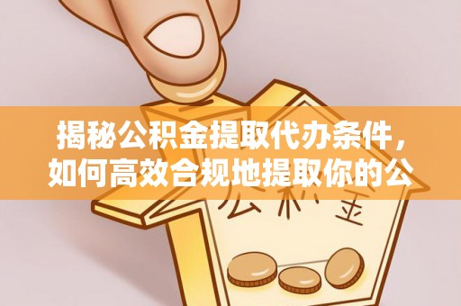 红桥揭秘公积金提取代办条件，如何高效合规地提取你的公积金