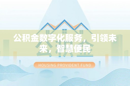 红桥公积金数字化服务，引领未来，智慧便民