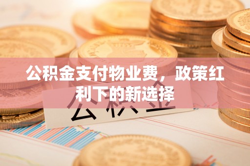 红桥公积金支付物业费，政策红利下的新选择