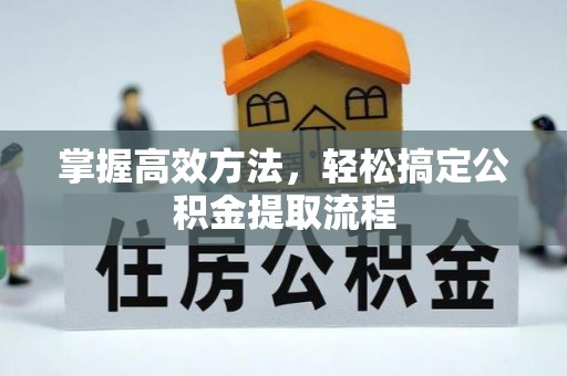 红桥掌握高效方法，轻松搞定公积金提取流程