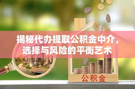 红桥揭秘代办提取公积金中介，选择与风险的平衡艺术