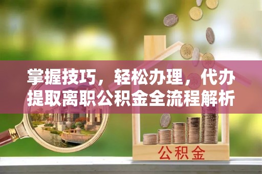 红桥掌握技巧，轻松办理，代办提取离职公积金全流程解析