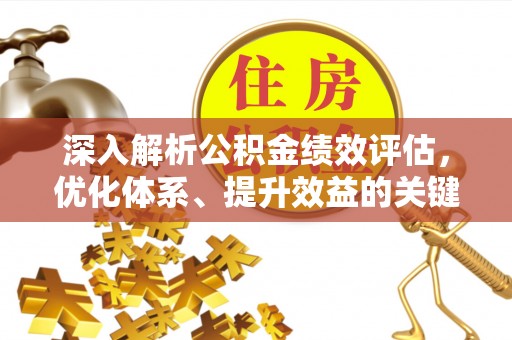红桥深入解析公积金绩效评估，优化体系、提升效益的关键路径