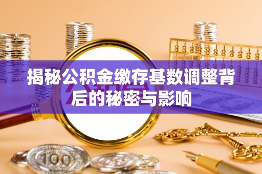 红桥揭秘公积金缴存基数调整背后的秘密与影响